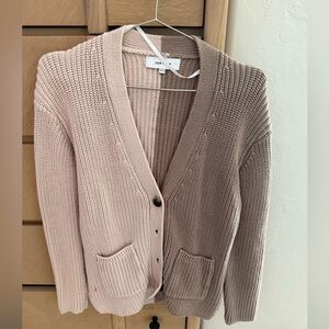 Two tone button front cardigan